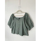 Blusa lunares lino. Talla: L 2