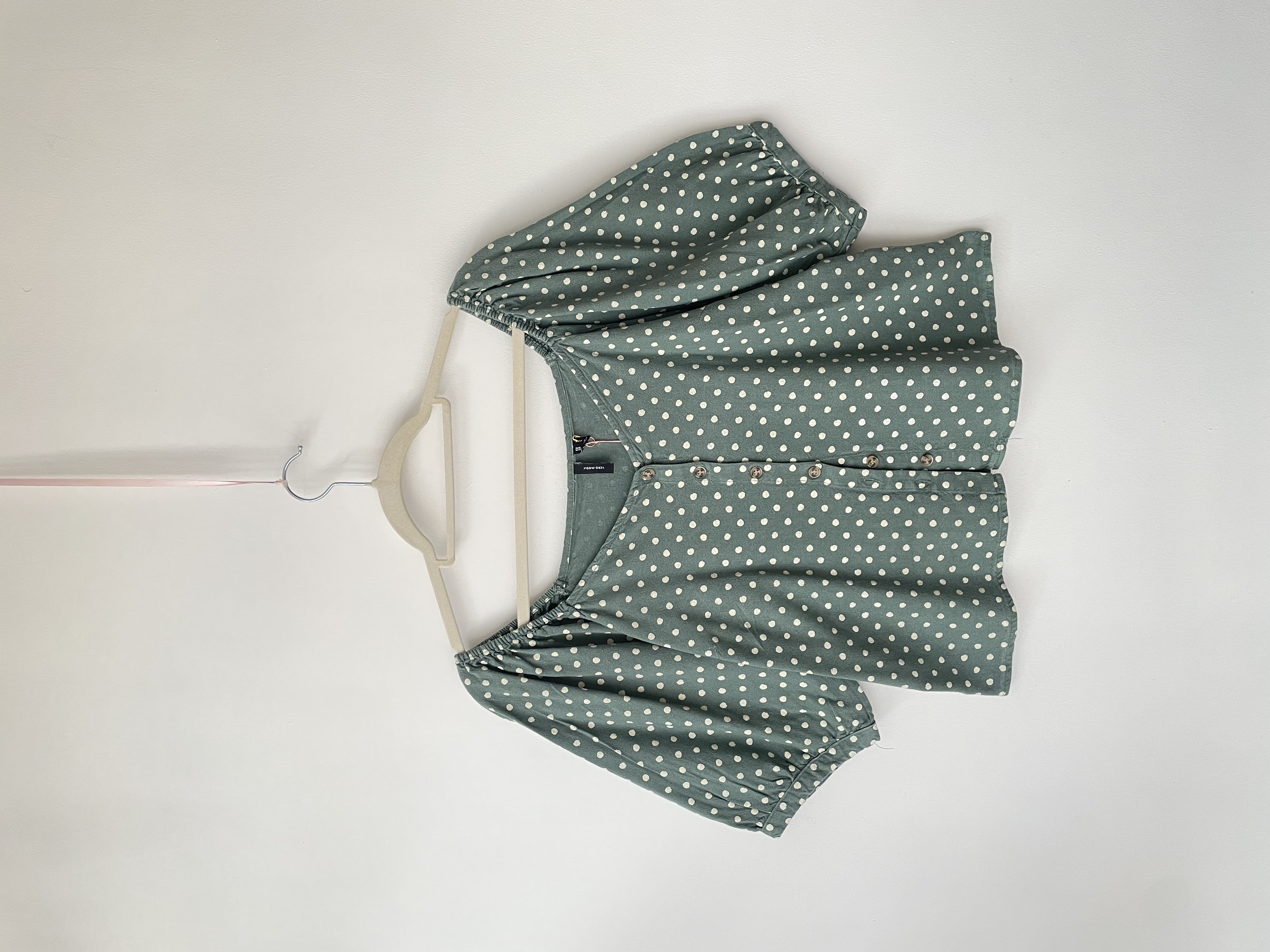 Blusa lunares lino. Talla: L 1