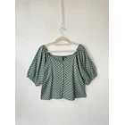 Blusa lunares lino. Talla: L 1