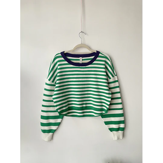 Sweater líneas. Talla: S oversized