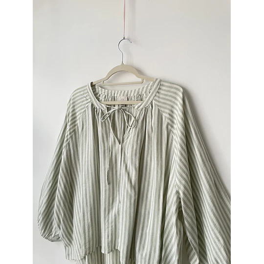 Blusa líneas lino. Talla: XL