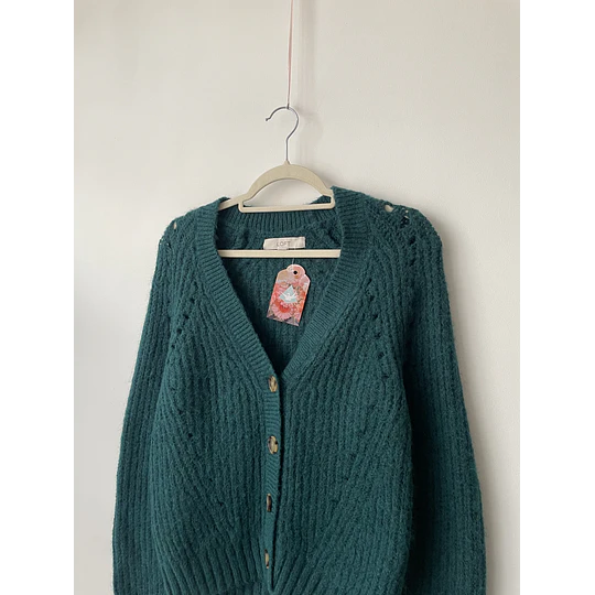 Cardigan verde. Talla: XS