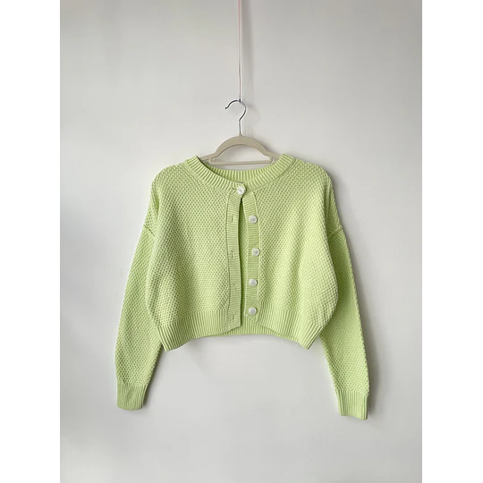 Cardigan limón. Talla: M