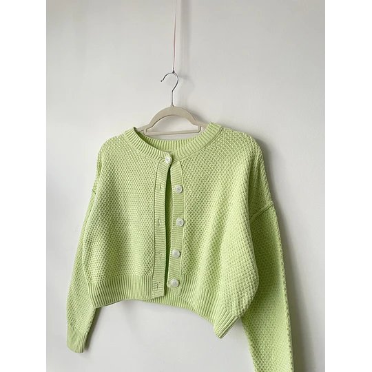 Cardigan limón. Talla: M