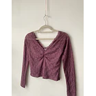 Blusa encaje. Talla: S  2