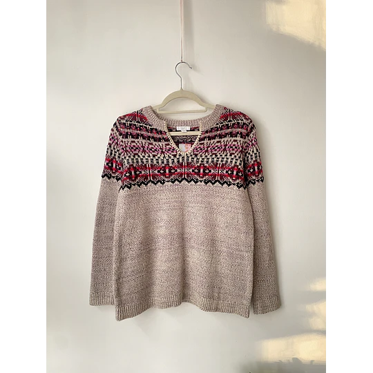 Sweater tribal. Talla: XS holgado