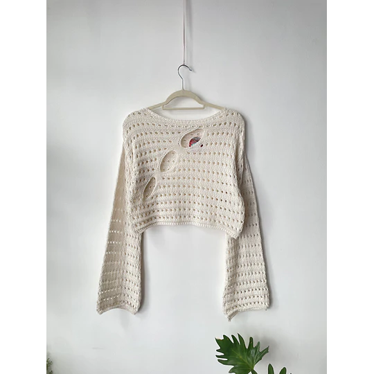 Sweater calado. Talla: XL