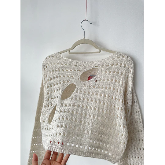 Sweater calado. Talla: XL