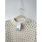 Sweater calado blanco. Talla: XS grande 3