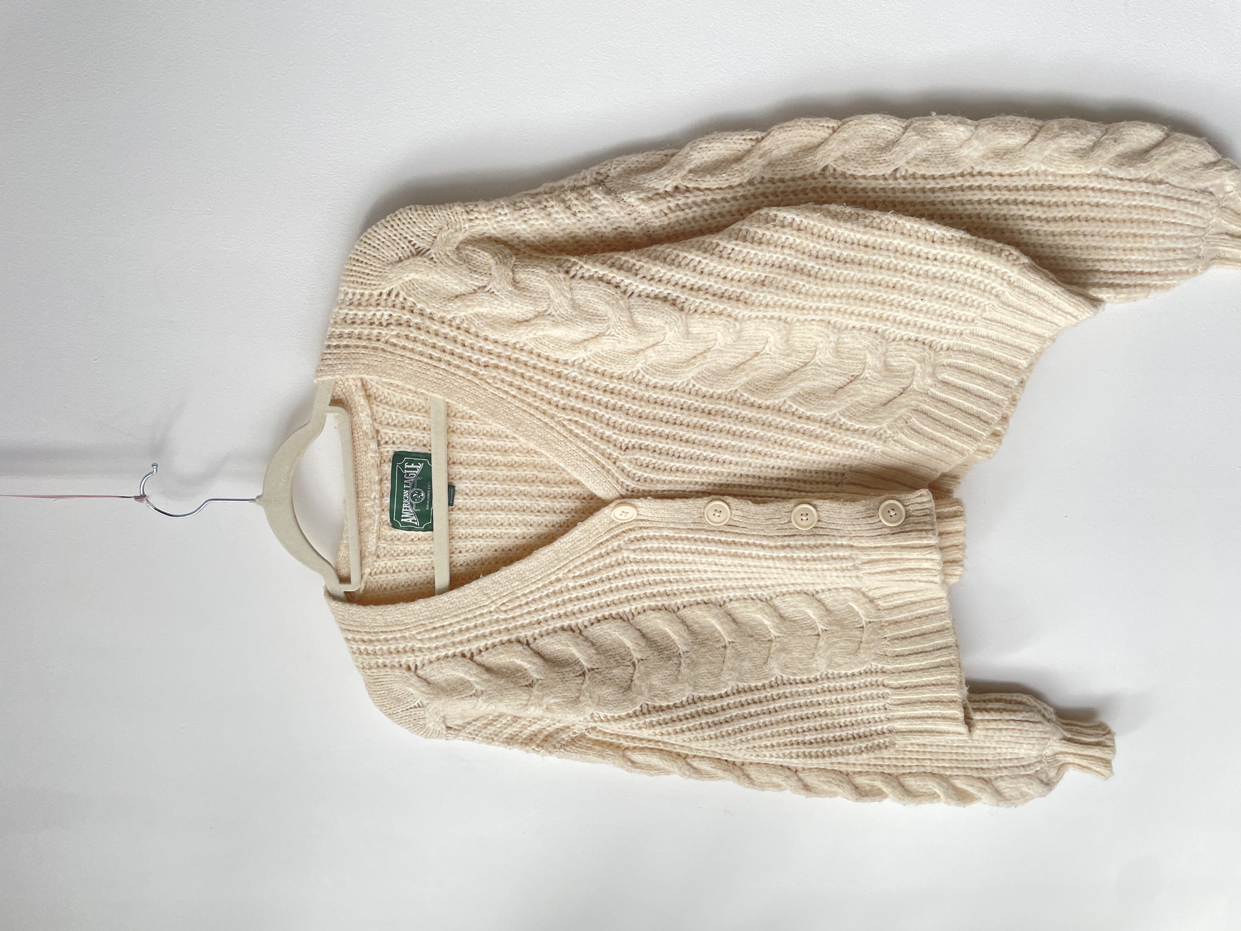 Cardigan crema. Talla: XS oversized  2