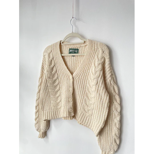 Cardigan crema. Talla: XS oversized 