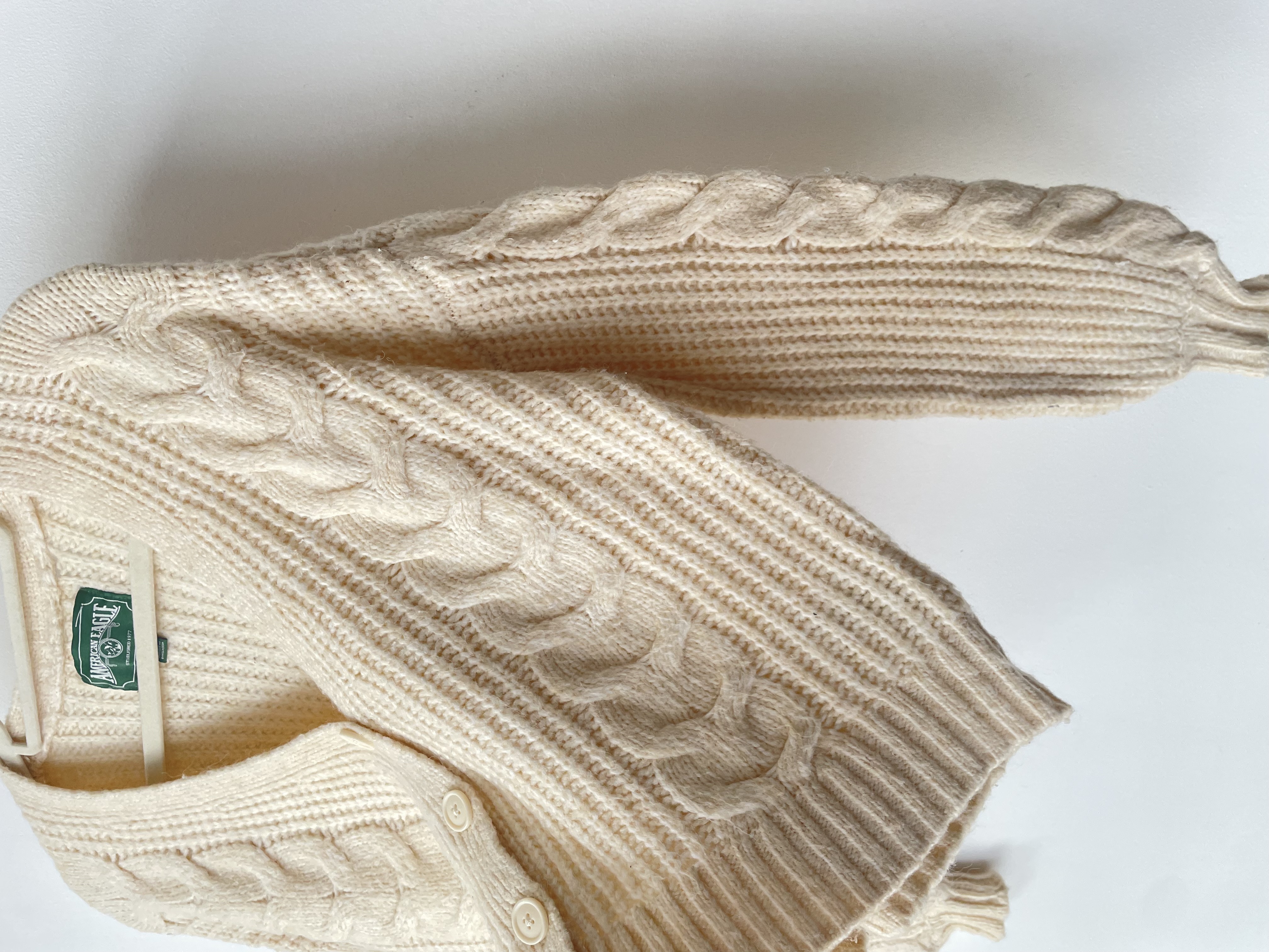 Cardigan crema. Talla: XS oversized  3