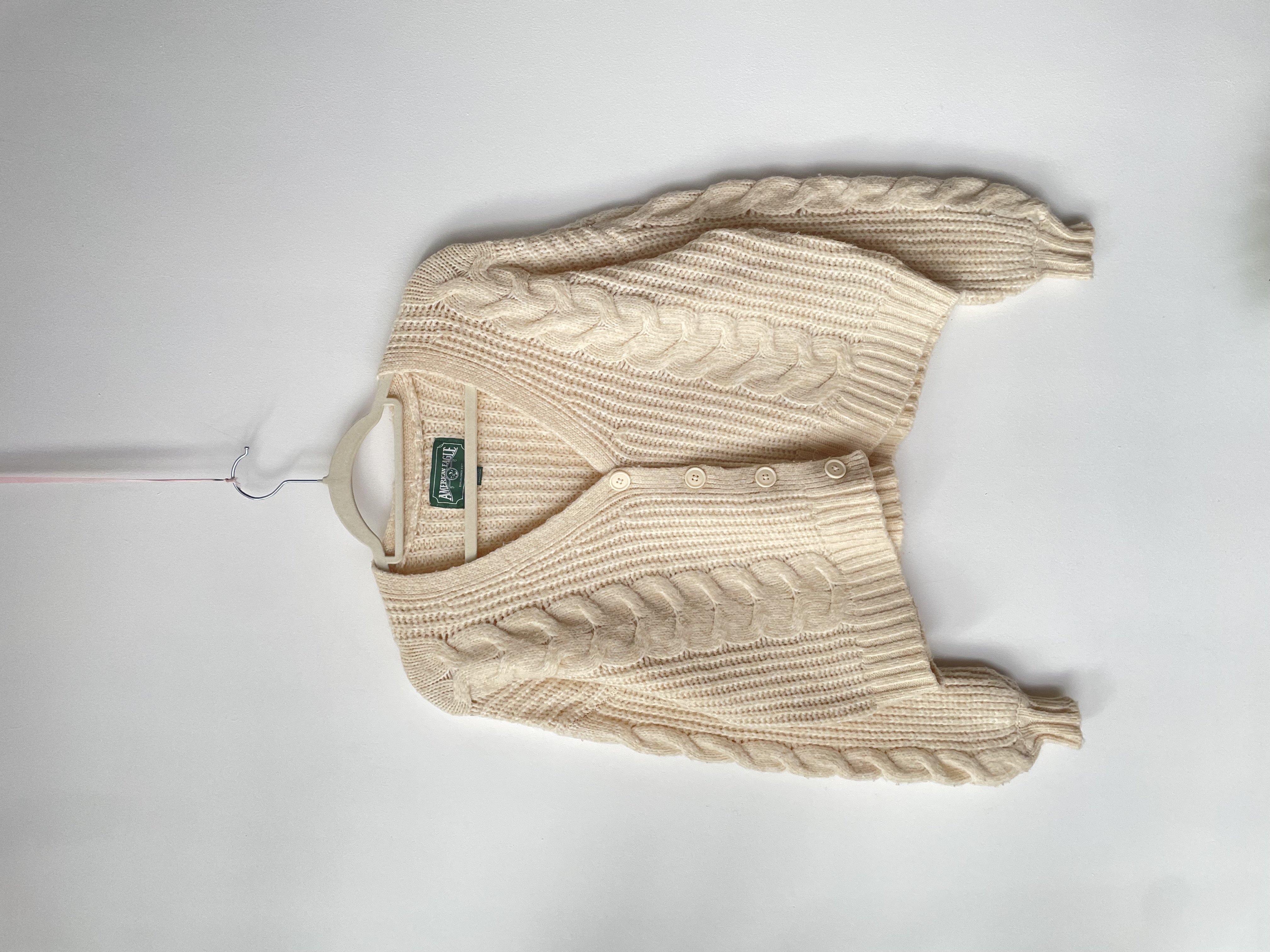 Cardigan crema. Talla: XS oversized  1