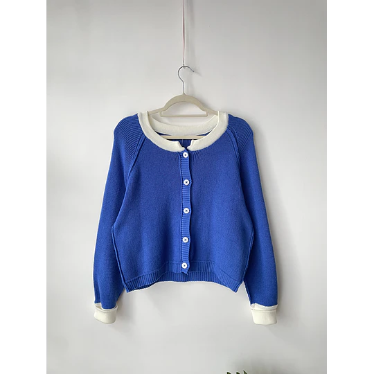 Cardigan azul. Talla: M/L