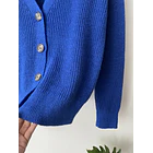 Cardigan azul algodón. Talla: S grande (M) 3