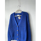 Cardigan azul algodón. Talla: S grande (M) 4