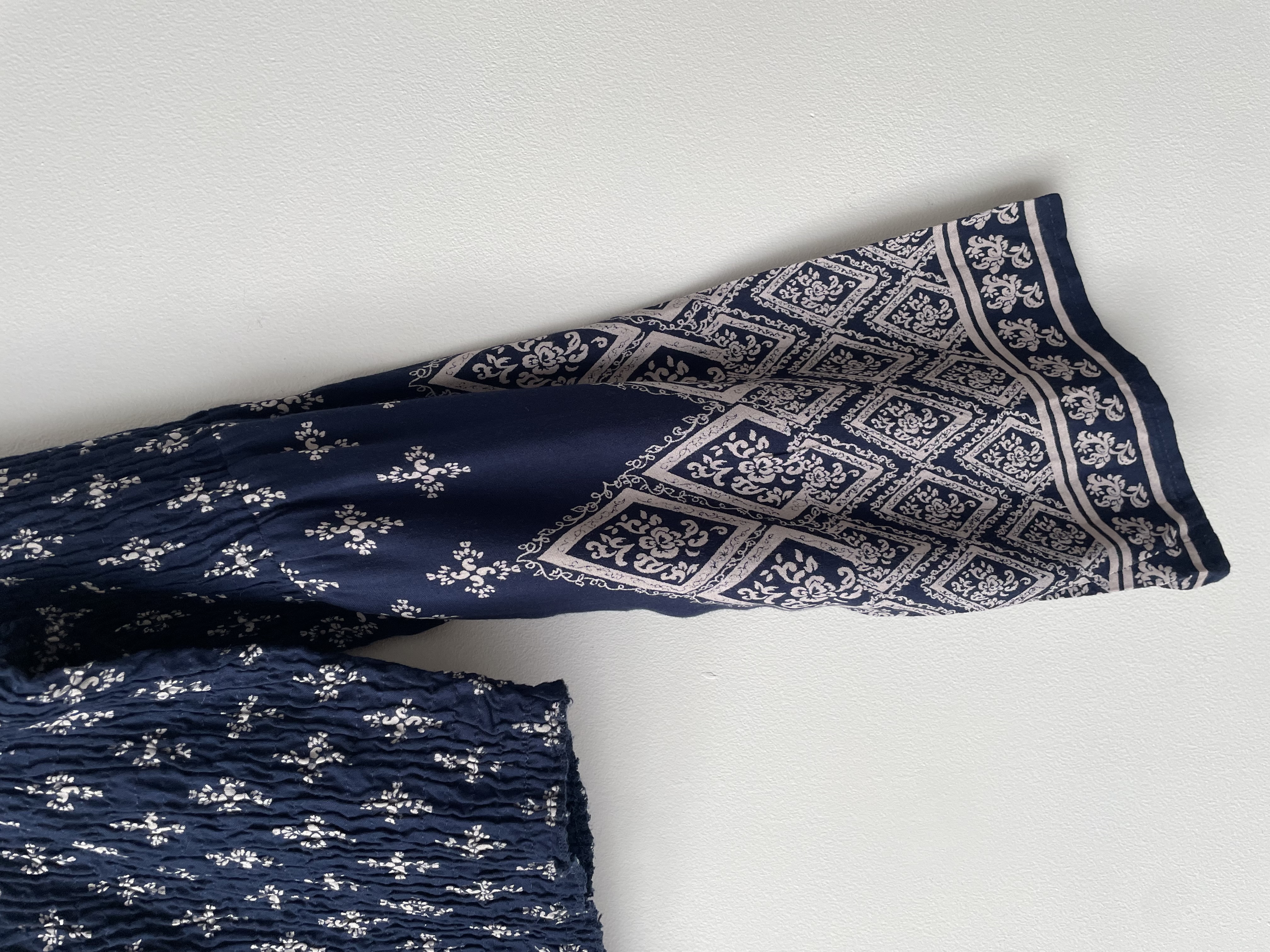 Blusa azul boho. Talla: L 3