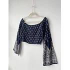 Blusa azul boho. Talla: L 2