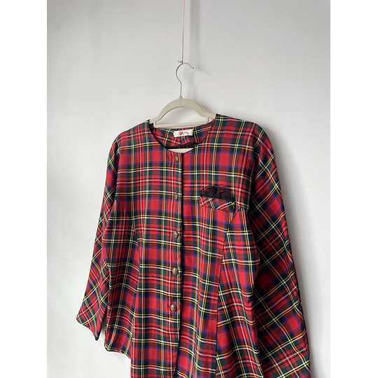 Chaqueta tartán. Talla: M