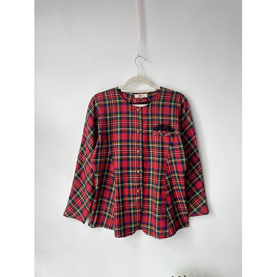 Chaqueta tartán. Talla: M