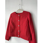 Chaqueta tweed roja. Talla: 8 (38)  2