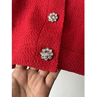 Chaqueta tweed roja. Talla: 8 (38)  3