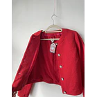 Chaqueta tweed roja. Talla: 8 (38)  4