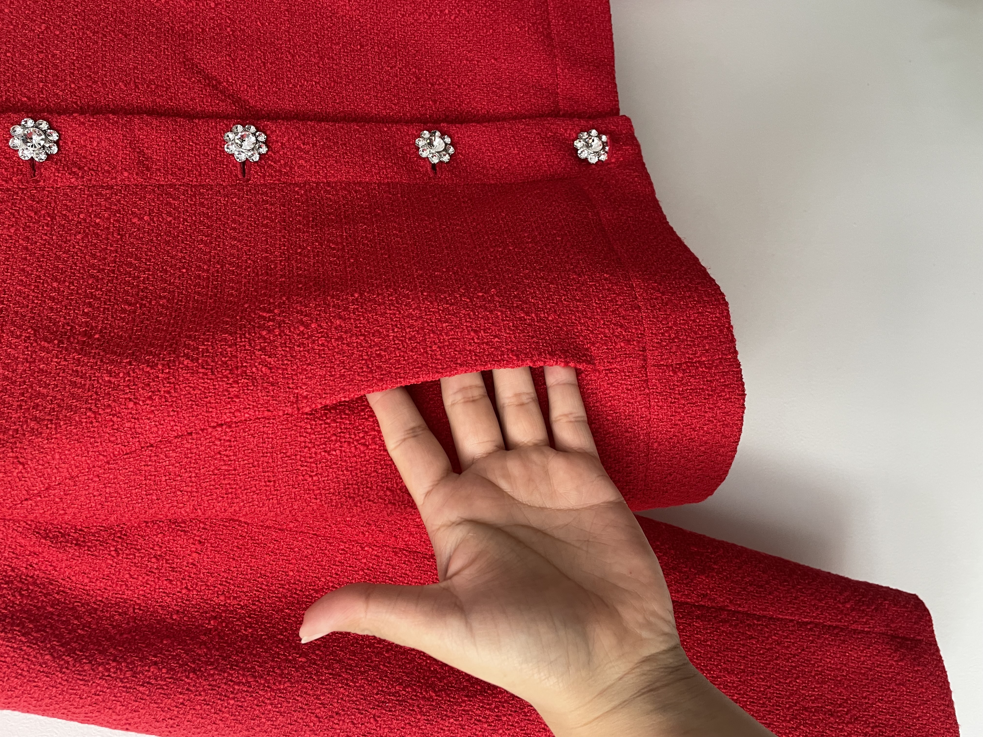 Chaqueta tweed roja. Talla: 8 (38)  5