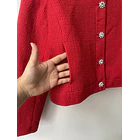 Chaqueta tweed roja. Talla: 8 (38)  5