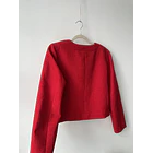 Chaqueta tweed roja. Talla: 8 (38)  6