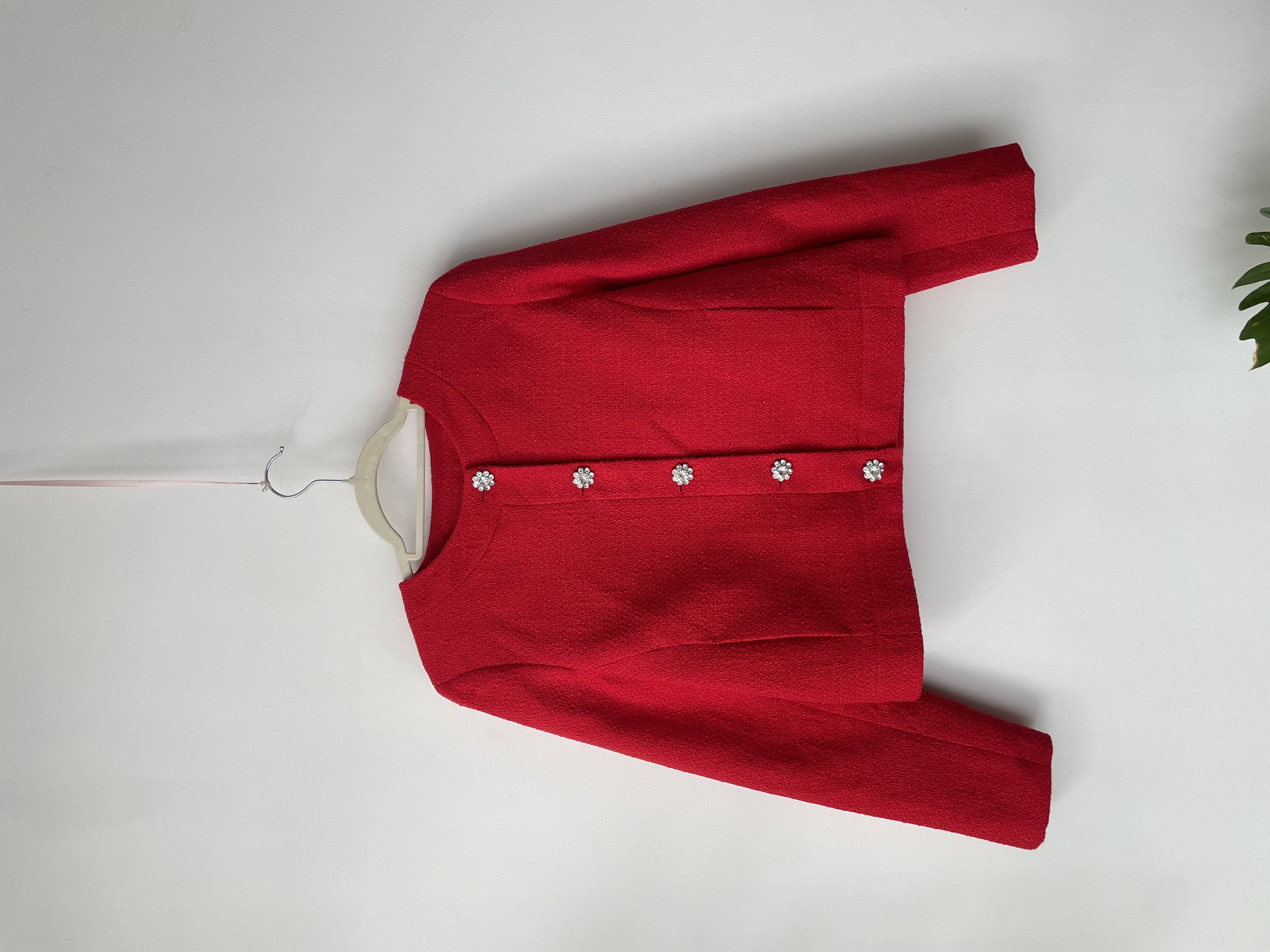 Chaqueta tweed roja. Talla: 8 (38)  1