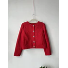 Chaqueta tweed roja. Talla: 8 (38)  1