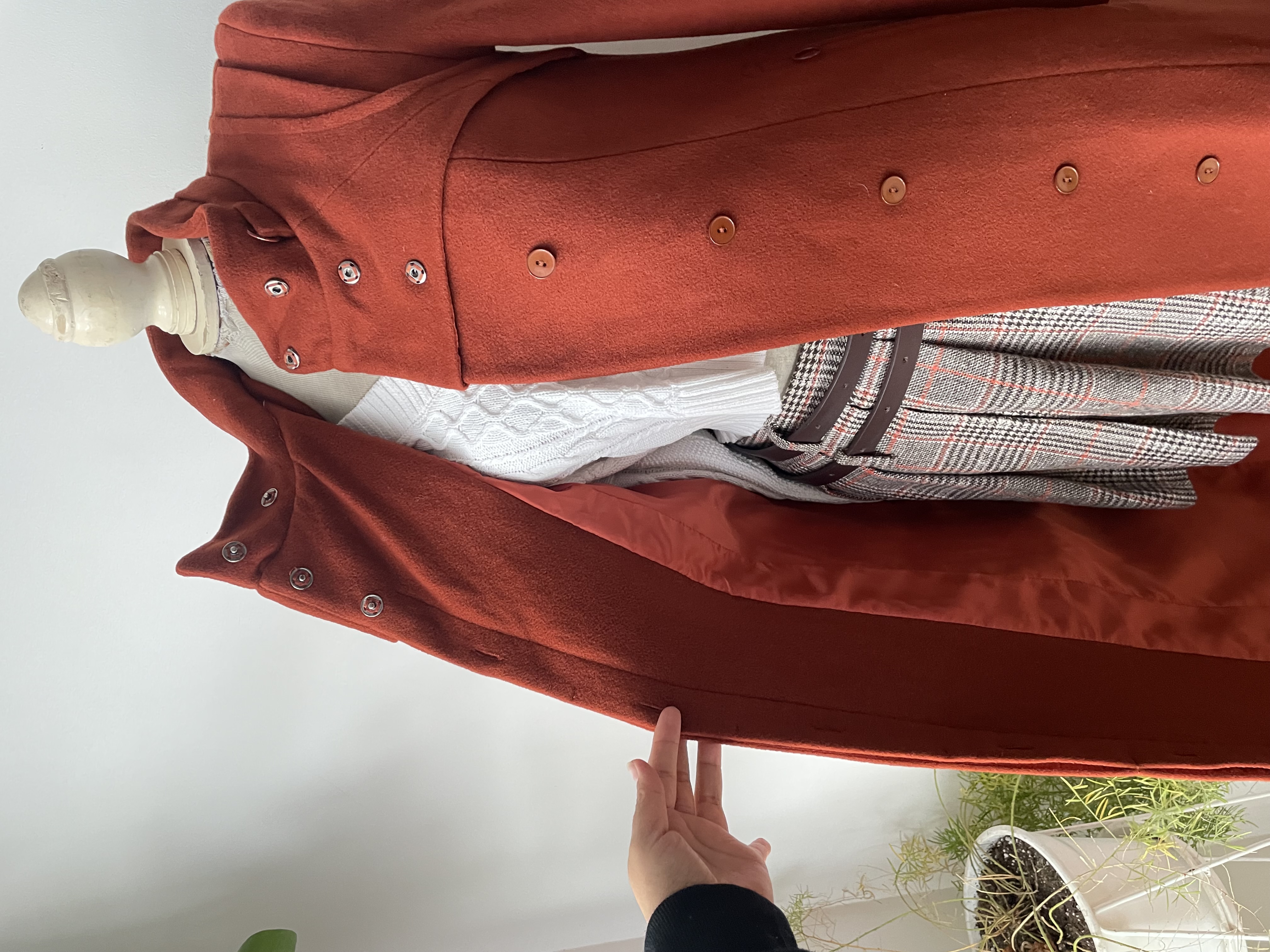 Abrigo terracota. Talla: 36 (xs)  4