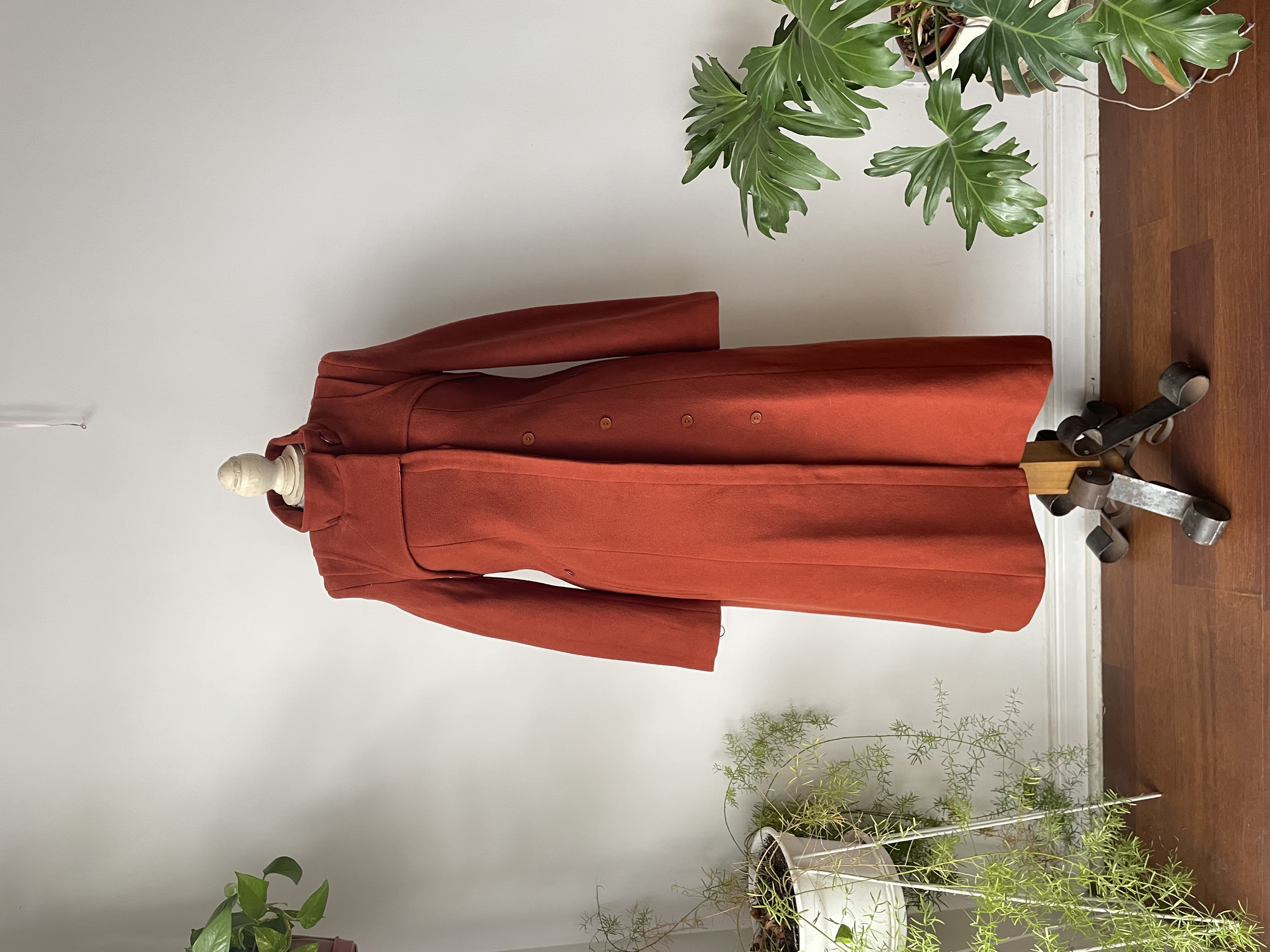 Abrigo terracota. Talla: 36 (xs)  1