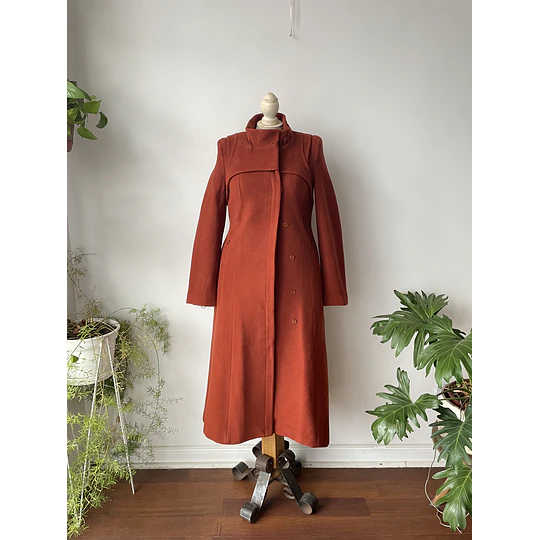 Abrigo terracota. Talla: 36 (xs) 