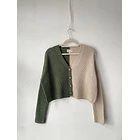Cardigan bicolor. Talla: S holgado (m) 1