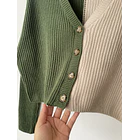 Cardigan bicolor. Talla: S holgado (m) 4