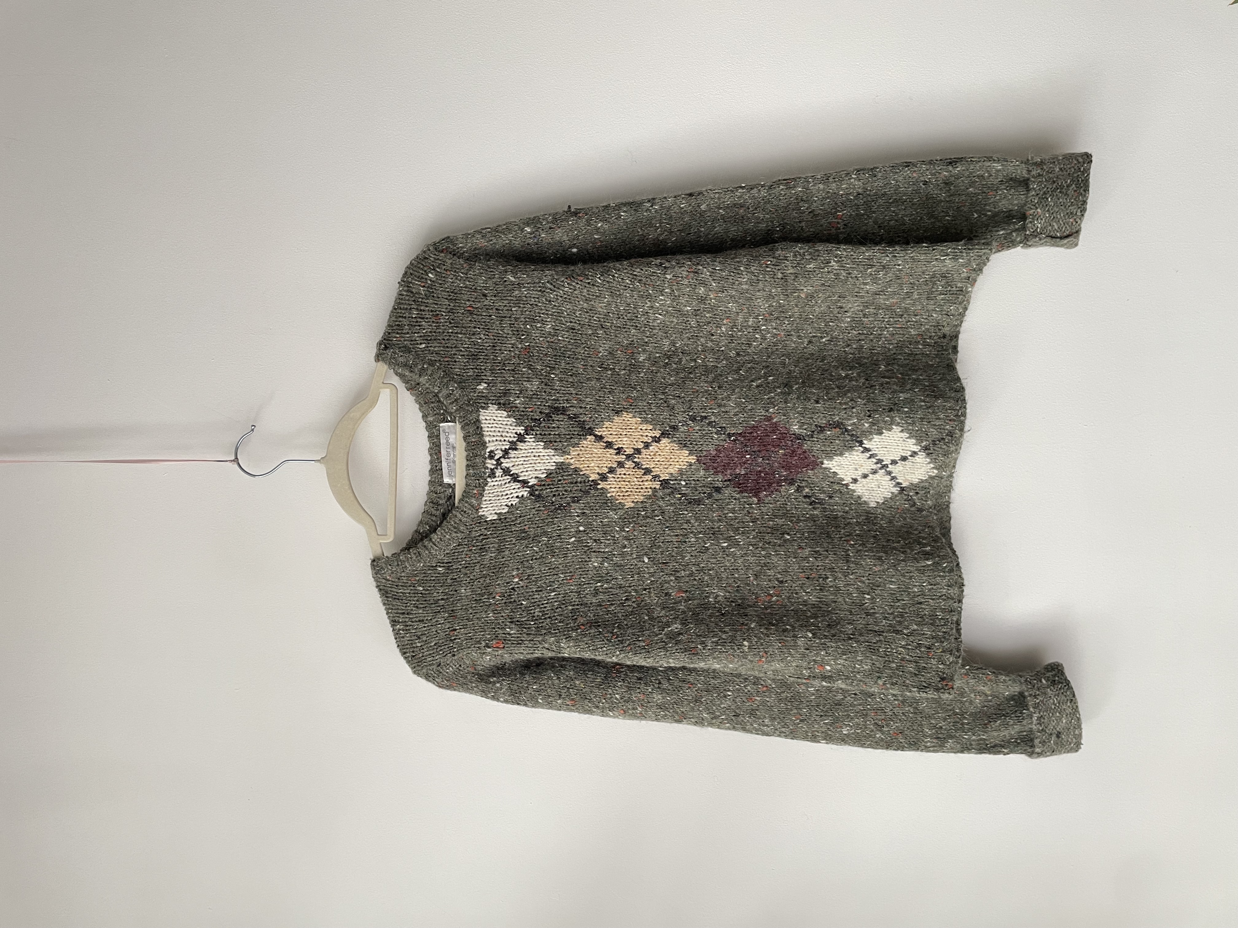 Sweater rombo seda y angora. Talla: M 1