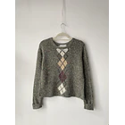 Sweater rombo seda y angora. Talla: M 1