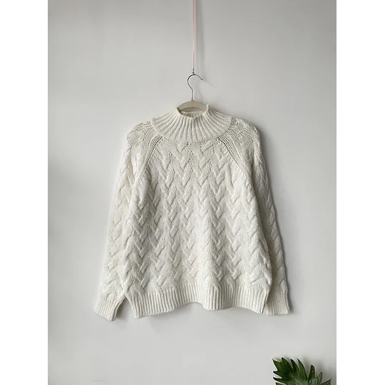 Sweater espiga. Talla: S oversized