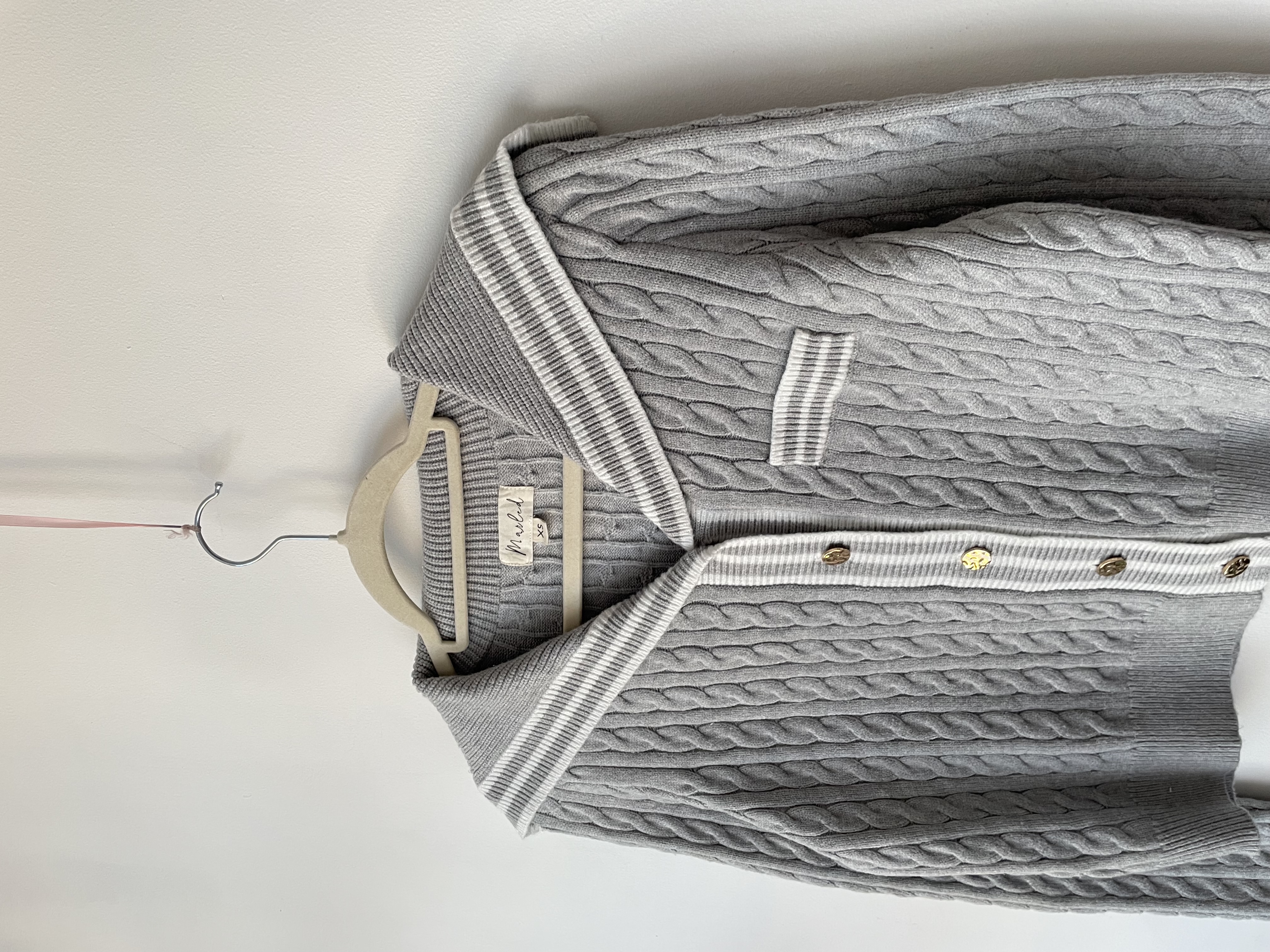 Cárdigan marinero gris. Talla: XS 2