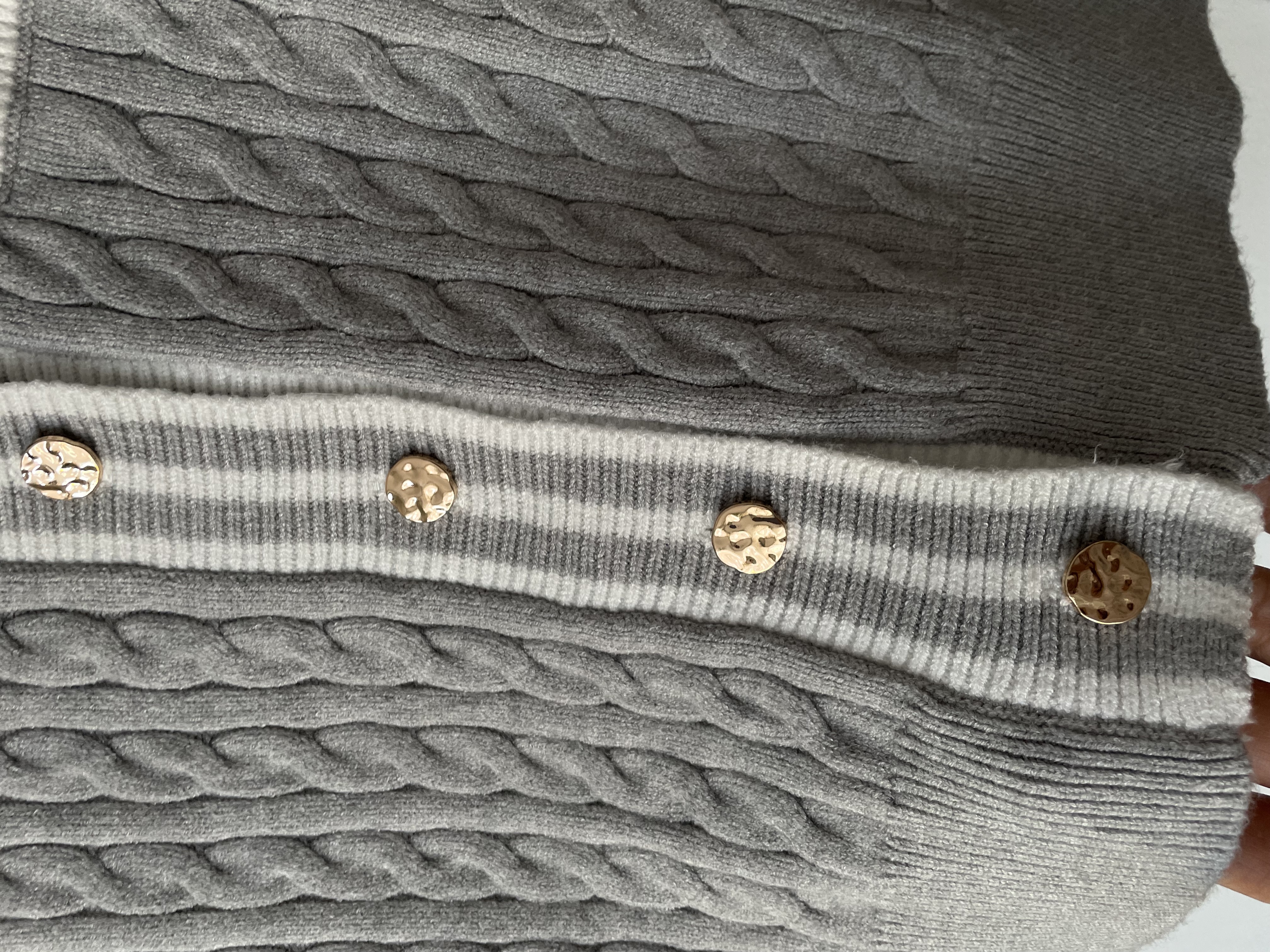 Cárdigan marinero gris. Talla: XS 4