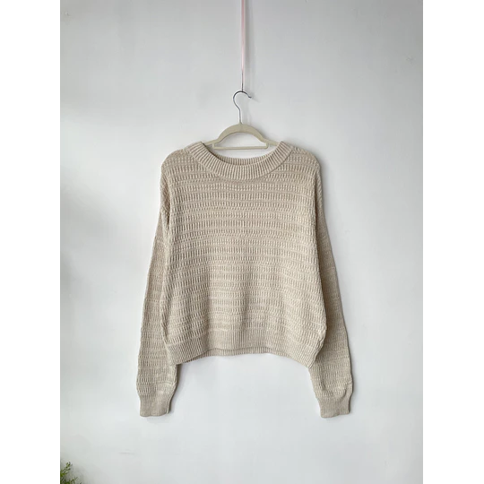 Sweatwe beige. Talla: M holgado