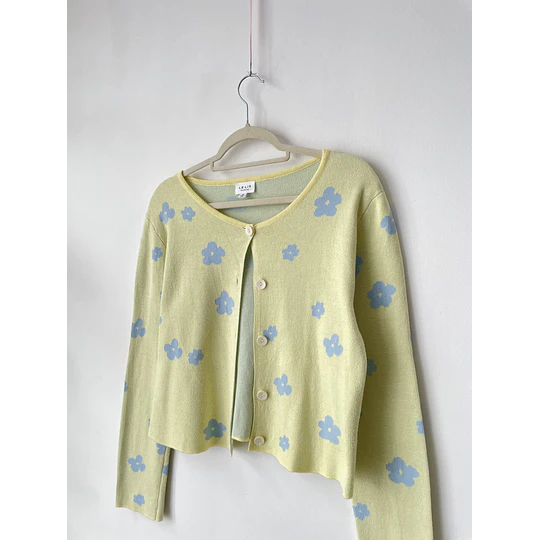 Cardigan flores. Talla: M