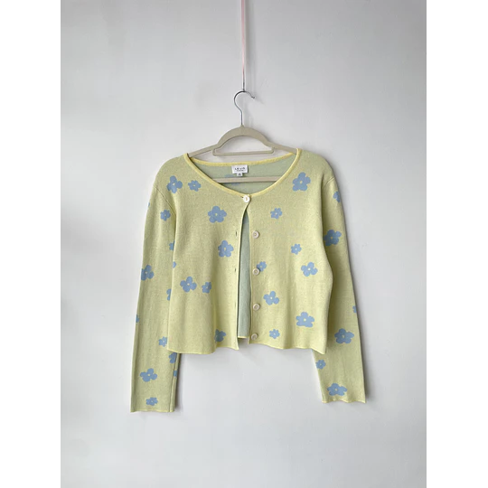 Cardigan flores. Talla: M