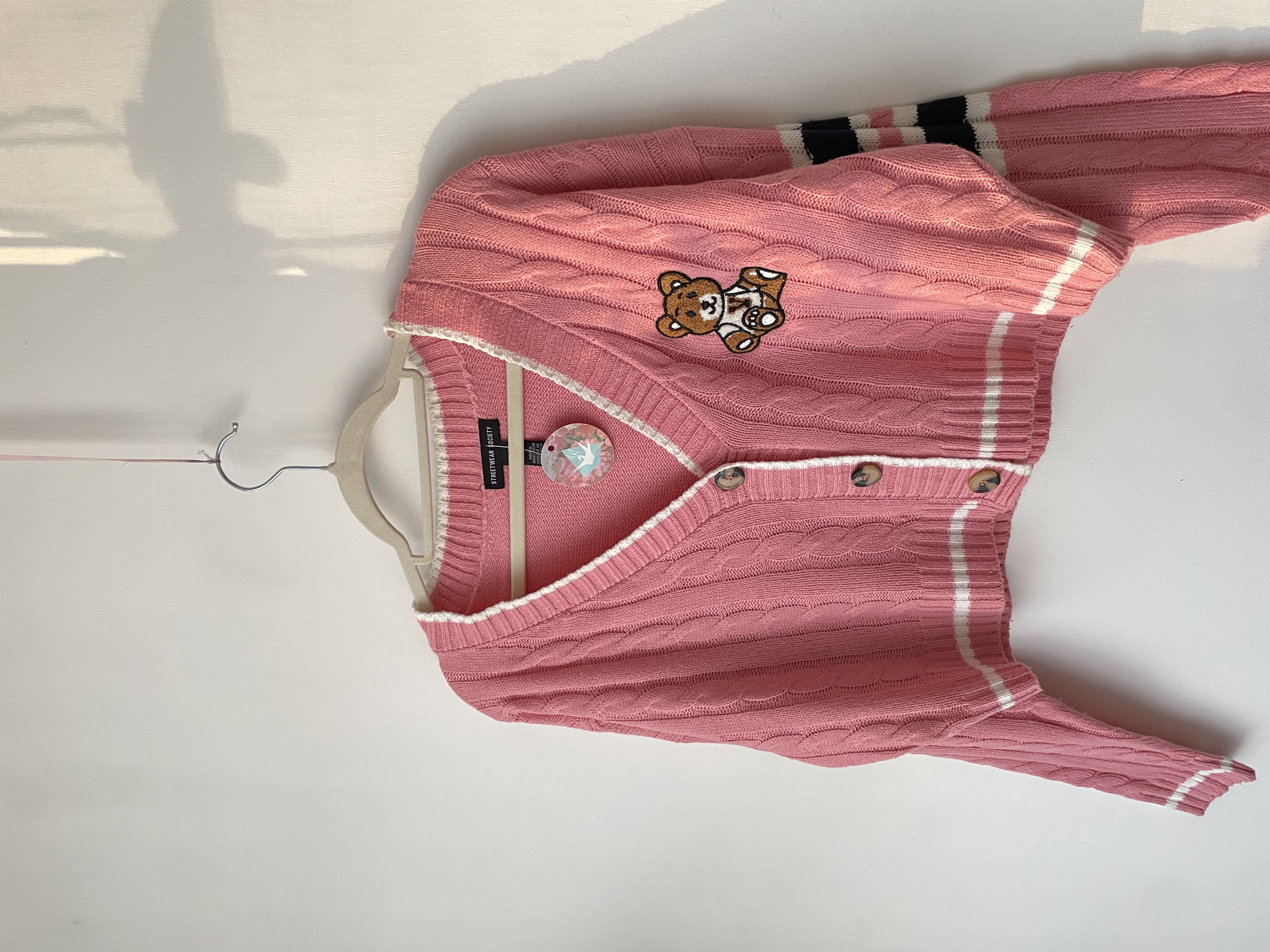 Cárdigan rosa. Talla. s 1