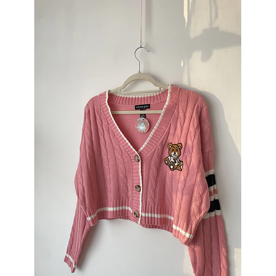 Cárdigan rosa. Talla. s