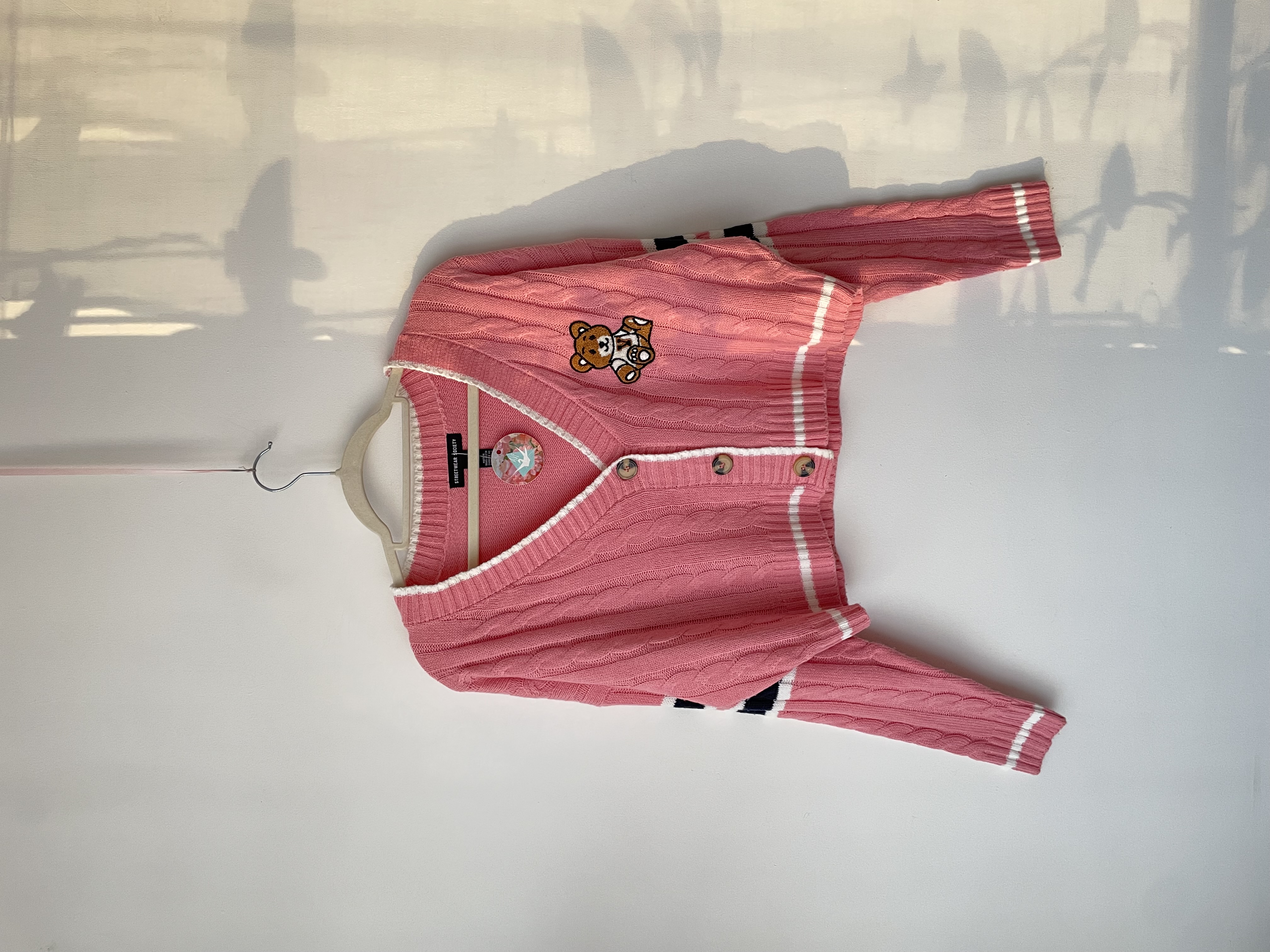 Cárdigan rosa. Talla. s 2