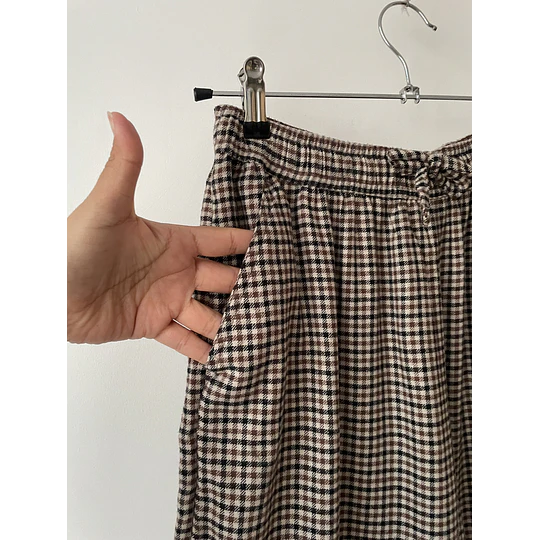 Pants wide tartán. Talla: S elasticado (m)