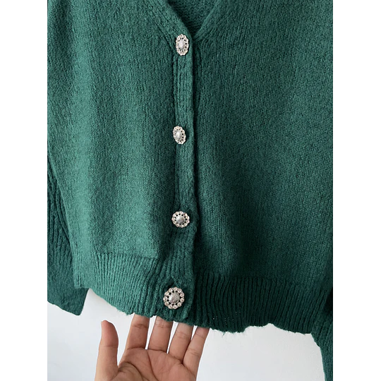 Cárdigan verde. Talla: S holgado